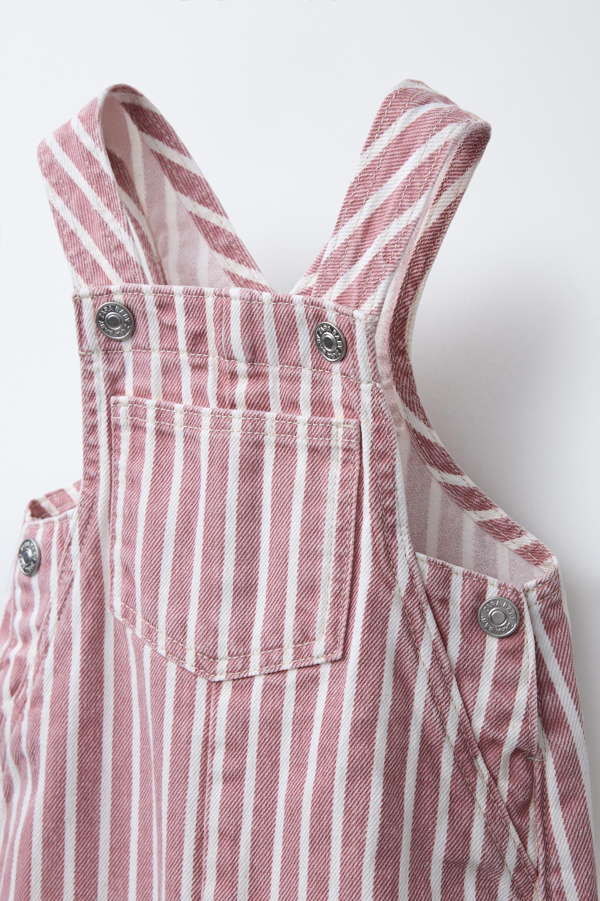 STRIPED TWILL OVERALLS | Zara US