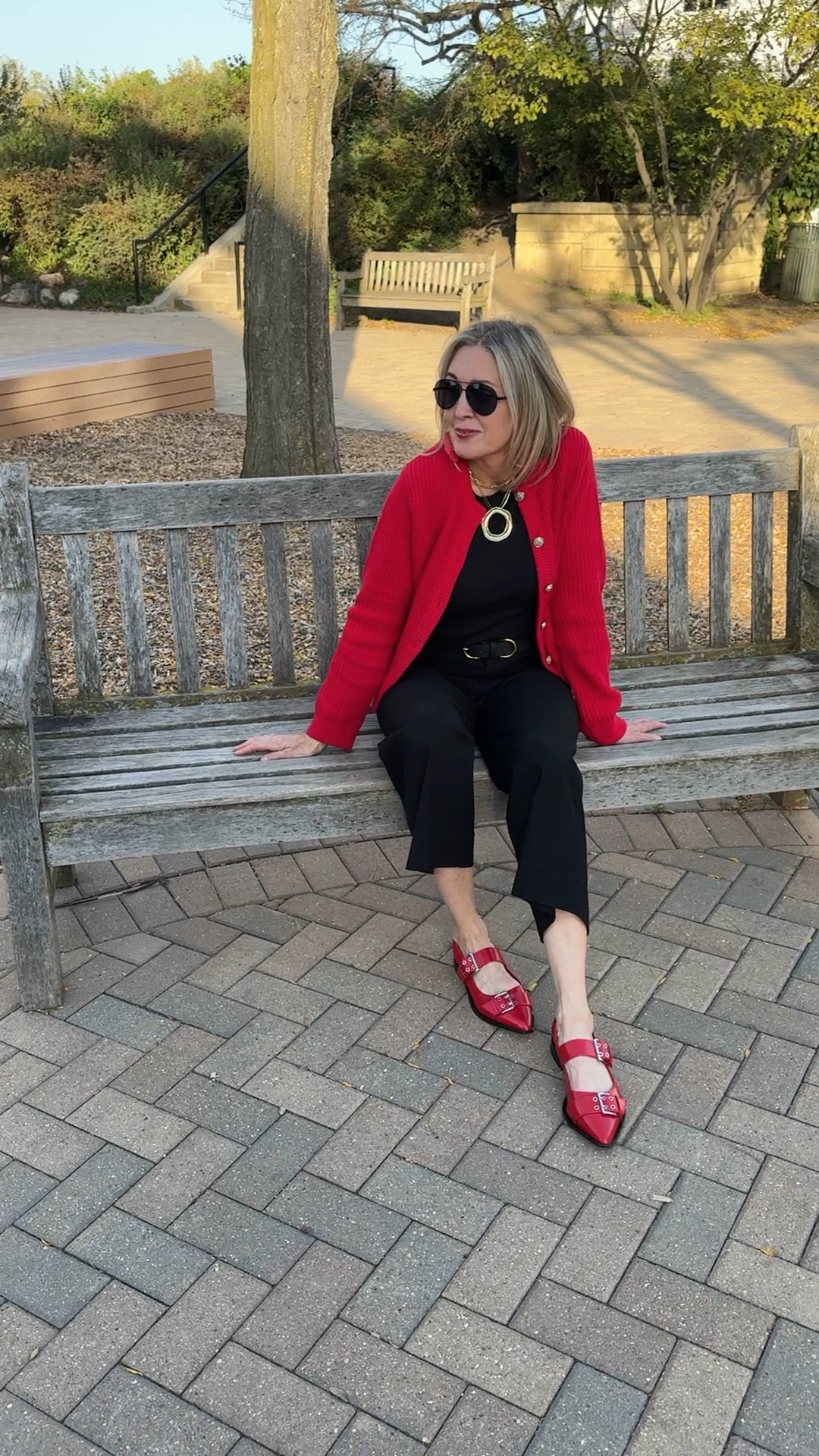 Fall fashion trends-red aesthetic. Red cardigan. Red buckle slingbacks. Black jeans. 

Target style, Target fashion finds, Target shoes, affordable fall outfit

#LTKWorkwear #LTKVideo #LTKxTarget