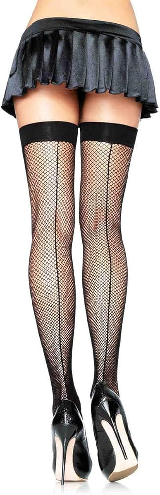 Leg Avenue Women's Fishnet Thigh Highs with Backseam | Amazon (US)