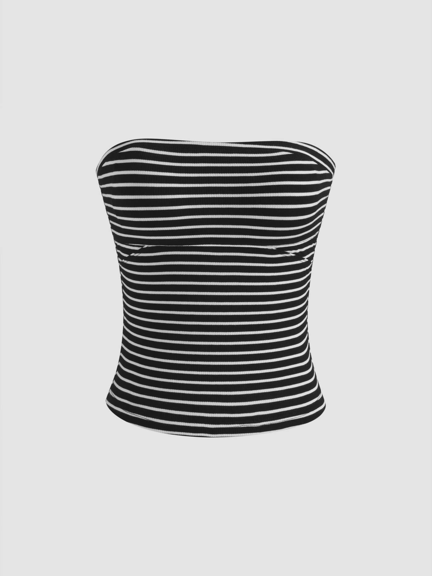 Strapless Striped Crop Tube Top | Cider