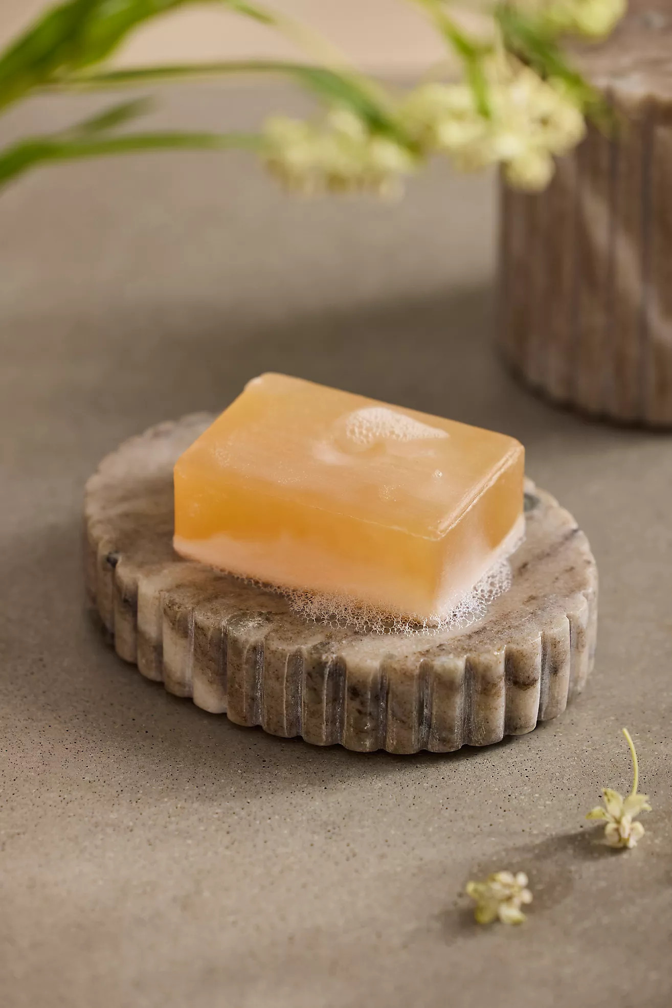 Scalloped Marble Soap Dish | Terrain