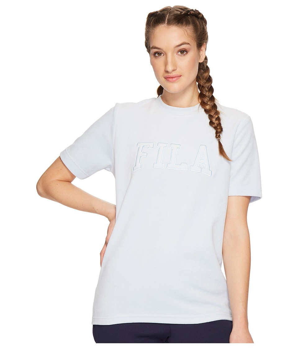 Fila - Olivia Velour Tee (Skyway) Women's T Shirt | Zappos