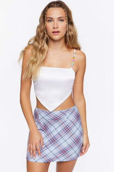 Beaded Satin Handkerchief Top | Forever 21