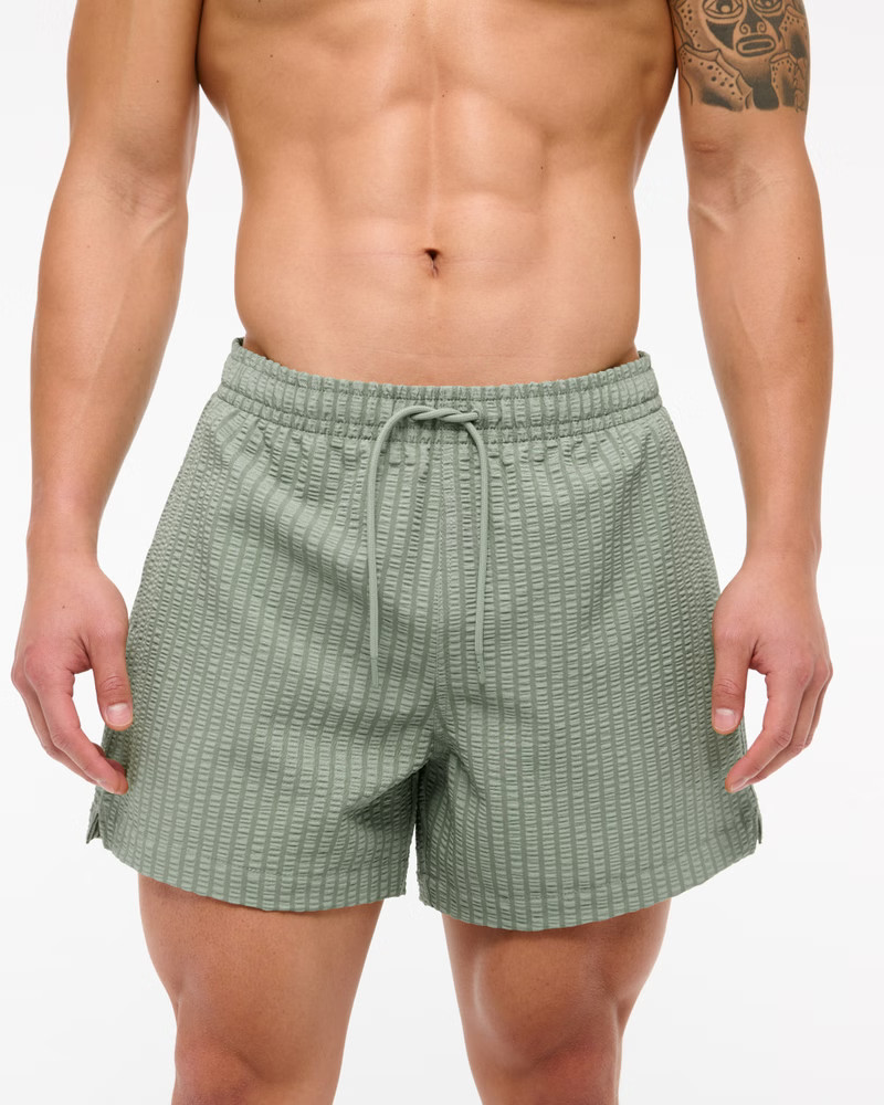 Men's Pull-On Wide Seersucker Swim Trunk | Men's Swimwear | Abercrombie.com | Abercrombie & Fitch (US)