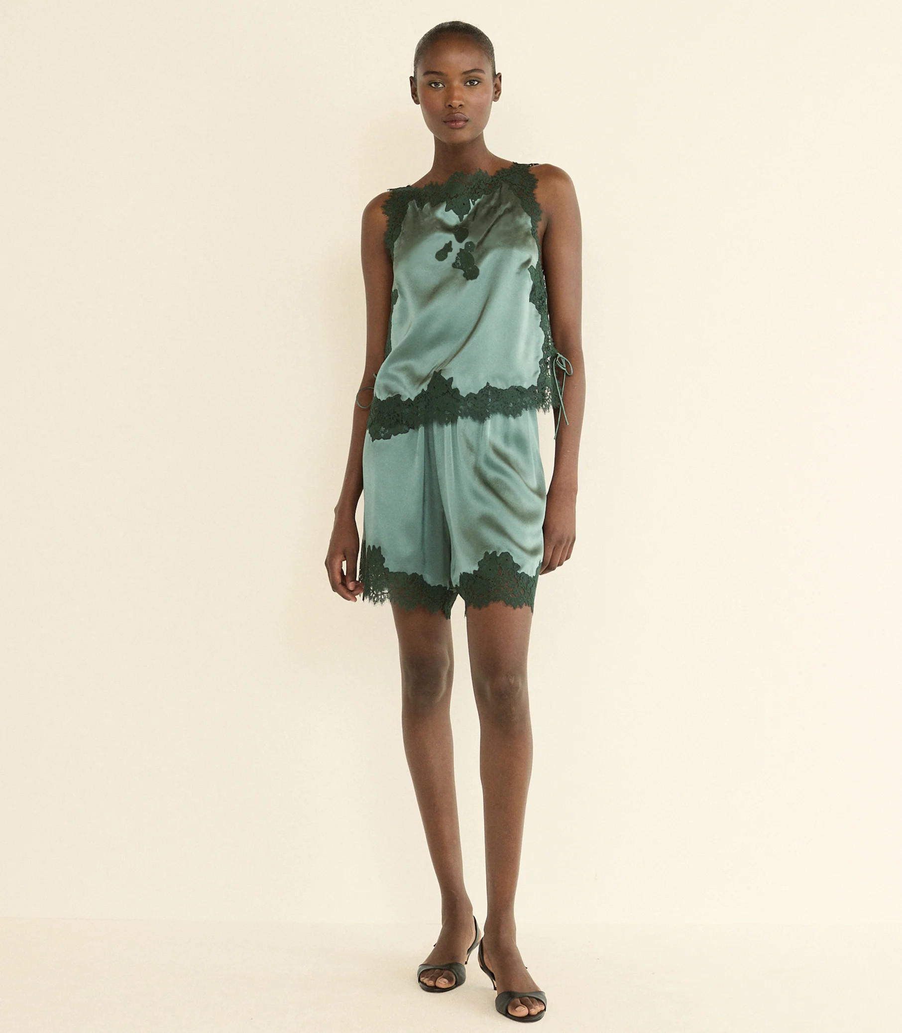 Evania Top - Dulac Green | DÔEN | DOEN