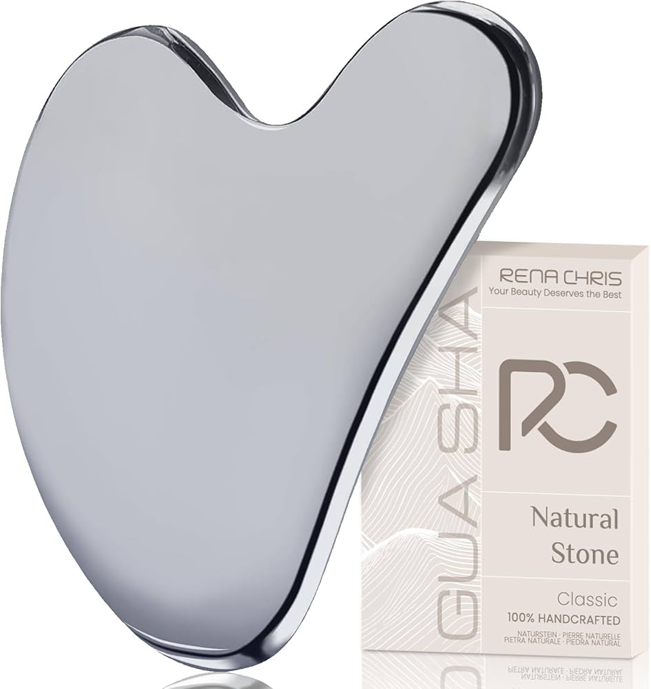 Rena Chris Gua Sha Facial Tools: Natural Terahertz Guasha Tool for Face Acupuncture Therapy, Faci... | Amazon (US)