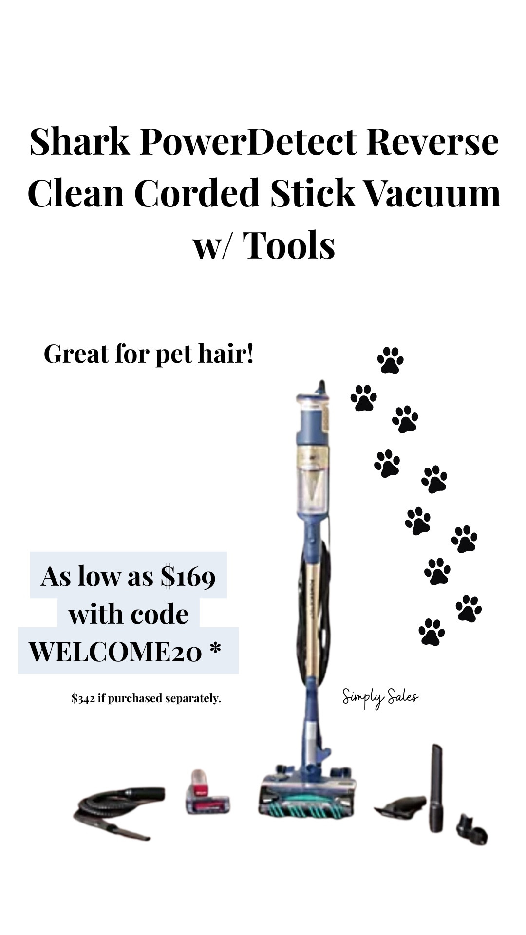 #ad I was so over the battery dying halfway through a clean with my old stick vac. Between two shedding dogs, a cat who claims every surface, and two little boys (ages 3 and almost 7), I don’t have time to stop and recharge. Going back to a corded vacuum just made way more sense—and the Shark PowerDetect Reverse Clean Corded Stick Vacuum w/ Tools has been such a win.

It’s QVC’s Today’s Special Value—$189.98 (reg $299.99, or $341.98 if purchased separately!)
New to QVC? Use code WELCOME20 to drop it to $169. Free shipping too!

What I love:
– No battery to worry about
– Powerful suction (even on couches + dog beds)
– Lightweight and easy to use
– Comes with all the tools I actually use

QVC’s bundles make life easier and more affordable. I don’t have time to search for individual attachments or guess what I need—they put it all together for you, and it just works.

 #loveqvc #qvcpartner @qvc #ad

#LTKSaleAlert #LTKPets #LTKHome