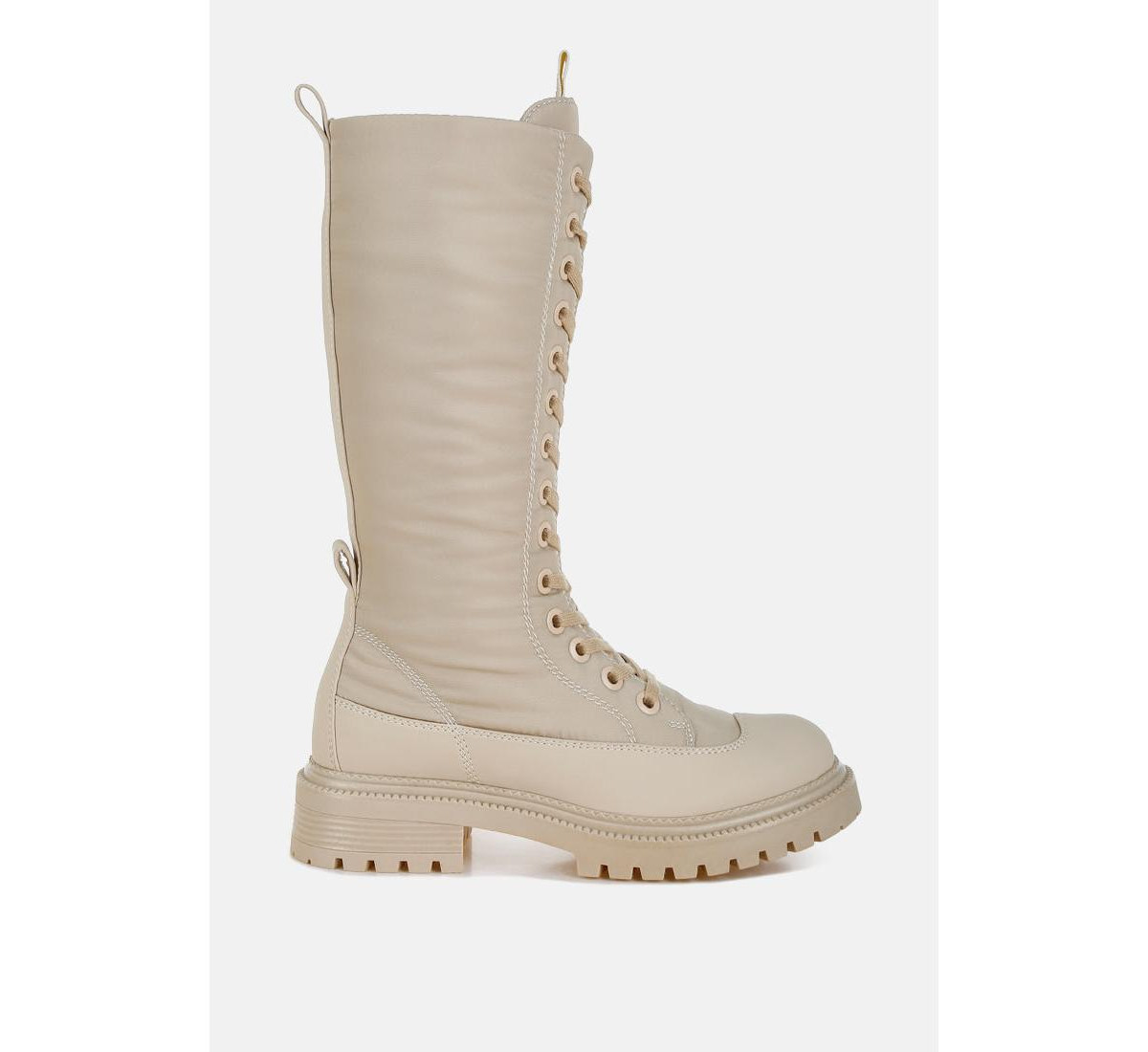 Argi Anti-Skid Lace-Up Combat Boots - Beige | Macy's