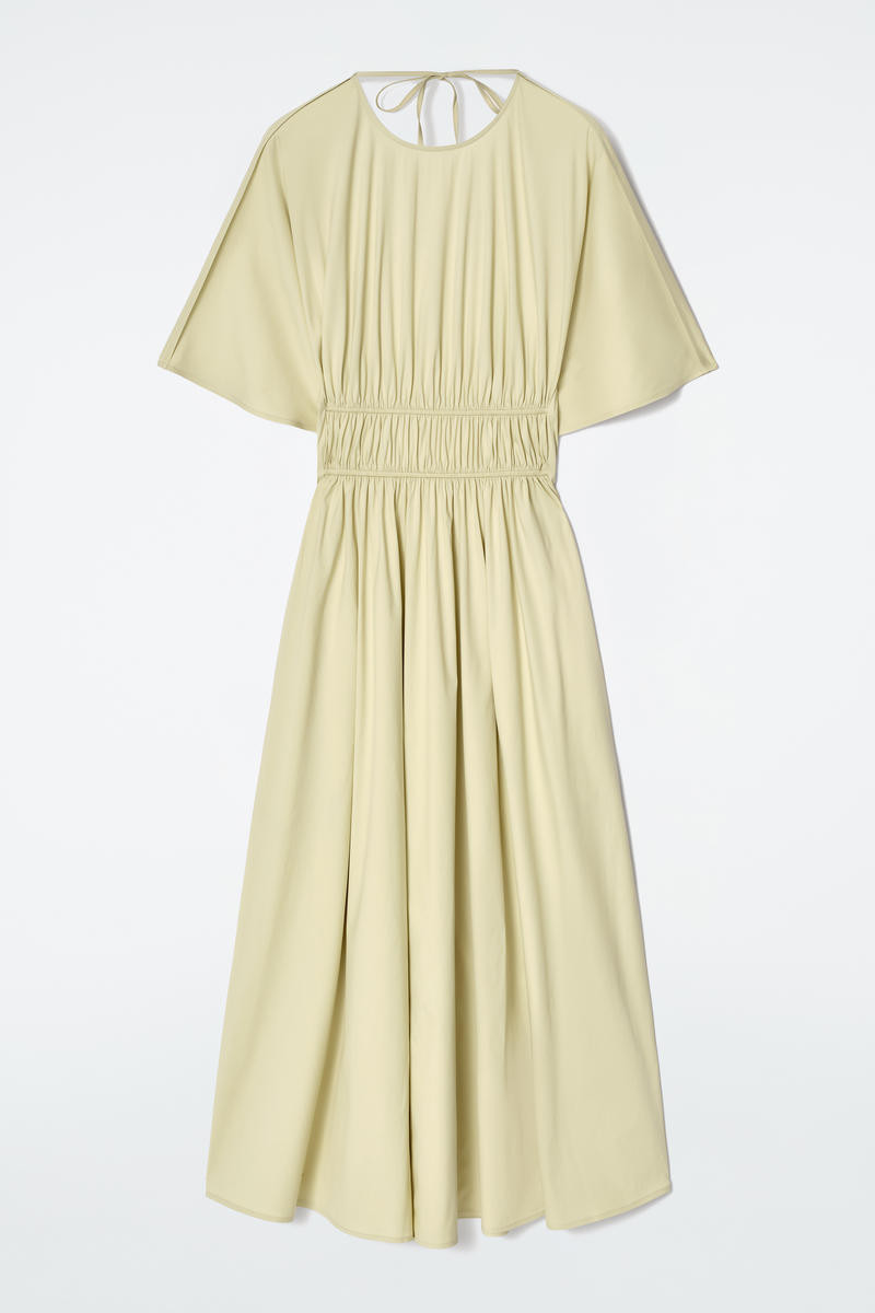 Gathered Open-Back Midi Dress | COS (US)