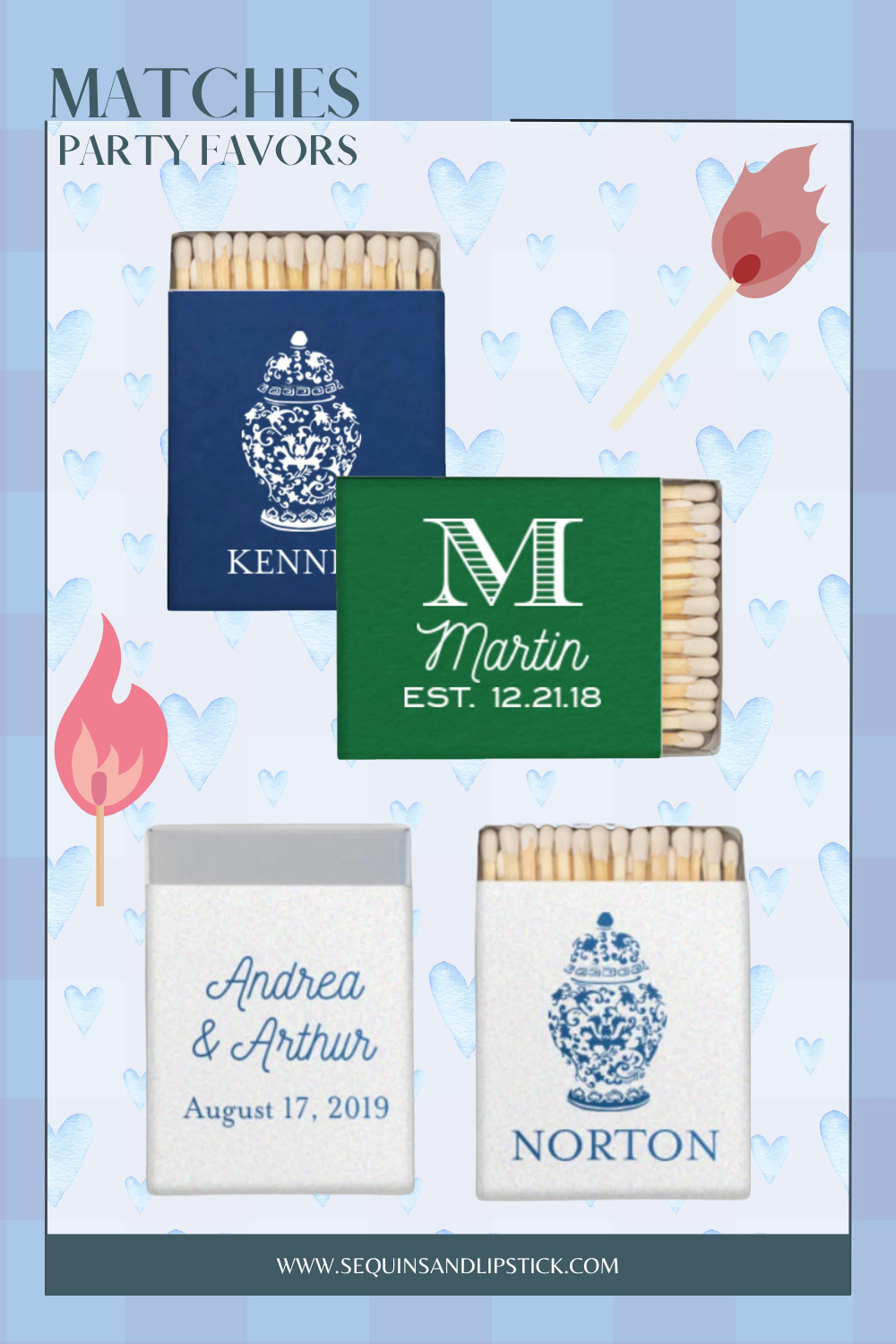 Custom matchboxes are a thoughtful party favor for weddings, showers, and special celebrations. Personalized designs make these matches both practical and memorable, perfect for guests to take home. 

 #LTKGiftGuide #LTKHome #LTKWedding