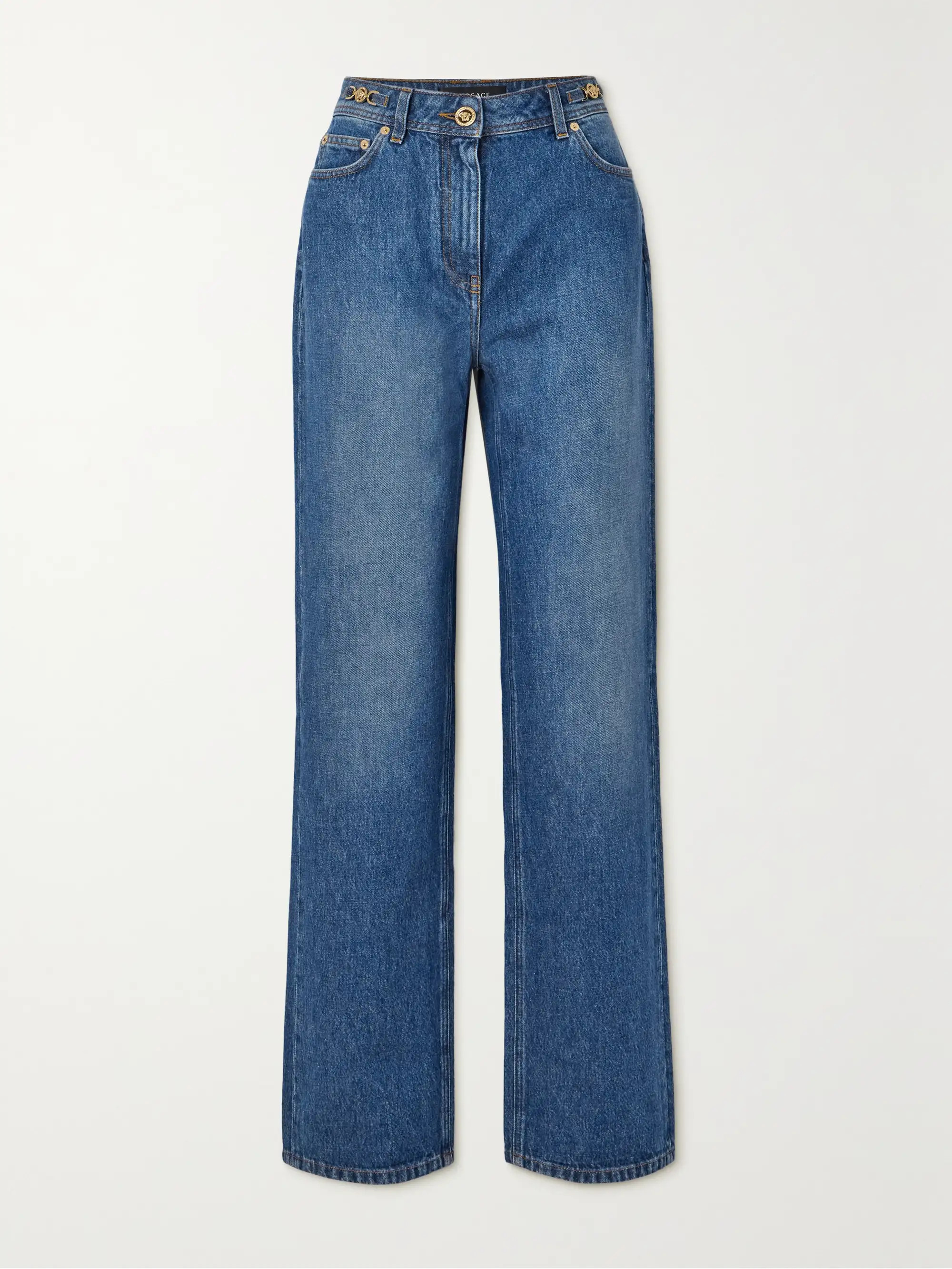 Icons medusa '95 hoch sitzende Jeans mit geradem Bein | NET-A-PORTER (UK & EU)