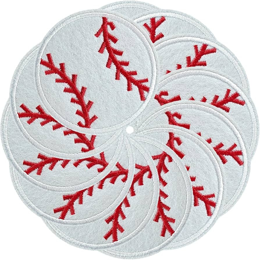 Baseball Iron on Patches, Embroidered Baseball Iron on/Sew on Decorative Patches for Clothing, Pa... | Amazon (US)