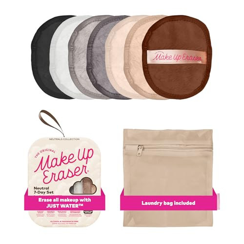 The Original MakeUp Eraser 7-Day Set, Erase All Makeup With Just Water, Including Waterproof Mascara, Eyeliner, Foundation, Lipstick, Sunscreen, and More! Neutrals, 7ct. | Amazon (US)