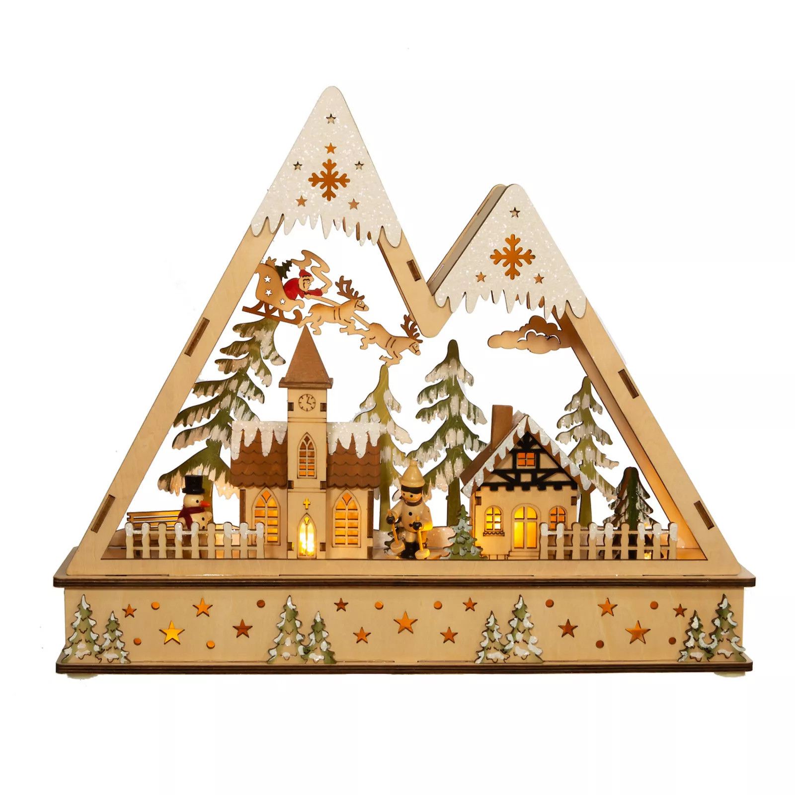 Light-Up Mountain Village Santa Christmas Table Decor, Multicolor | Kohl's