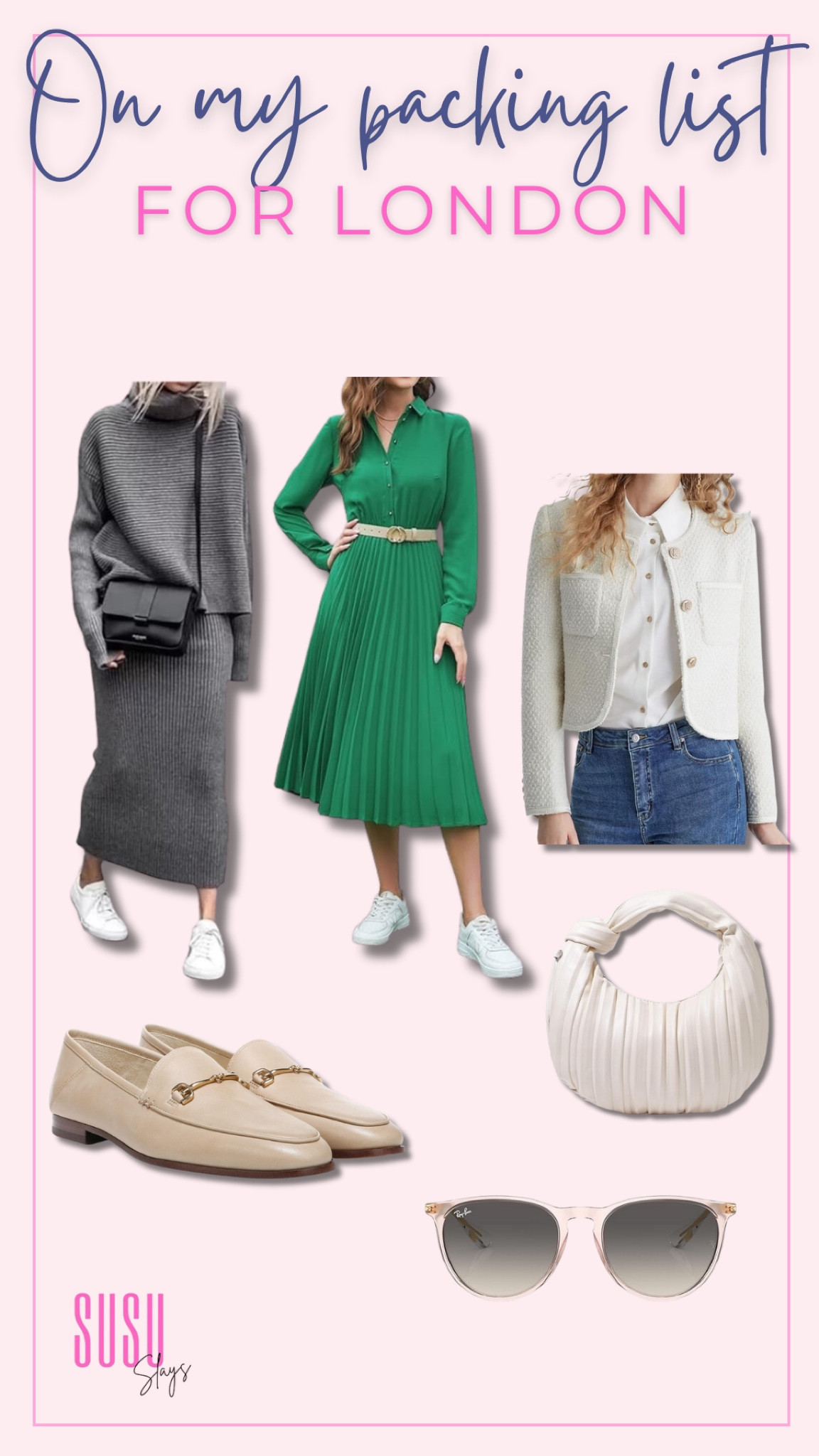 We are headed to London for some wedding planning! Here are some of the things on my packing list that I can’t wait to wear on our trip. 

Turtleneck and skirt set, loafers, sweater with gold buttons, small white purse, sunglasses 

#LTKGiftGuide #LTKstyletip #LTKtravel
