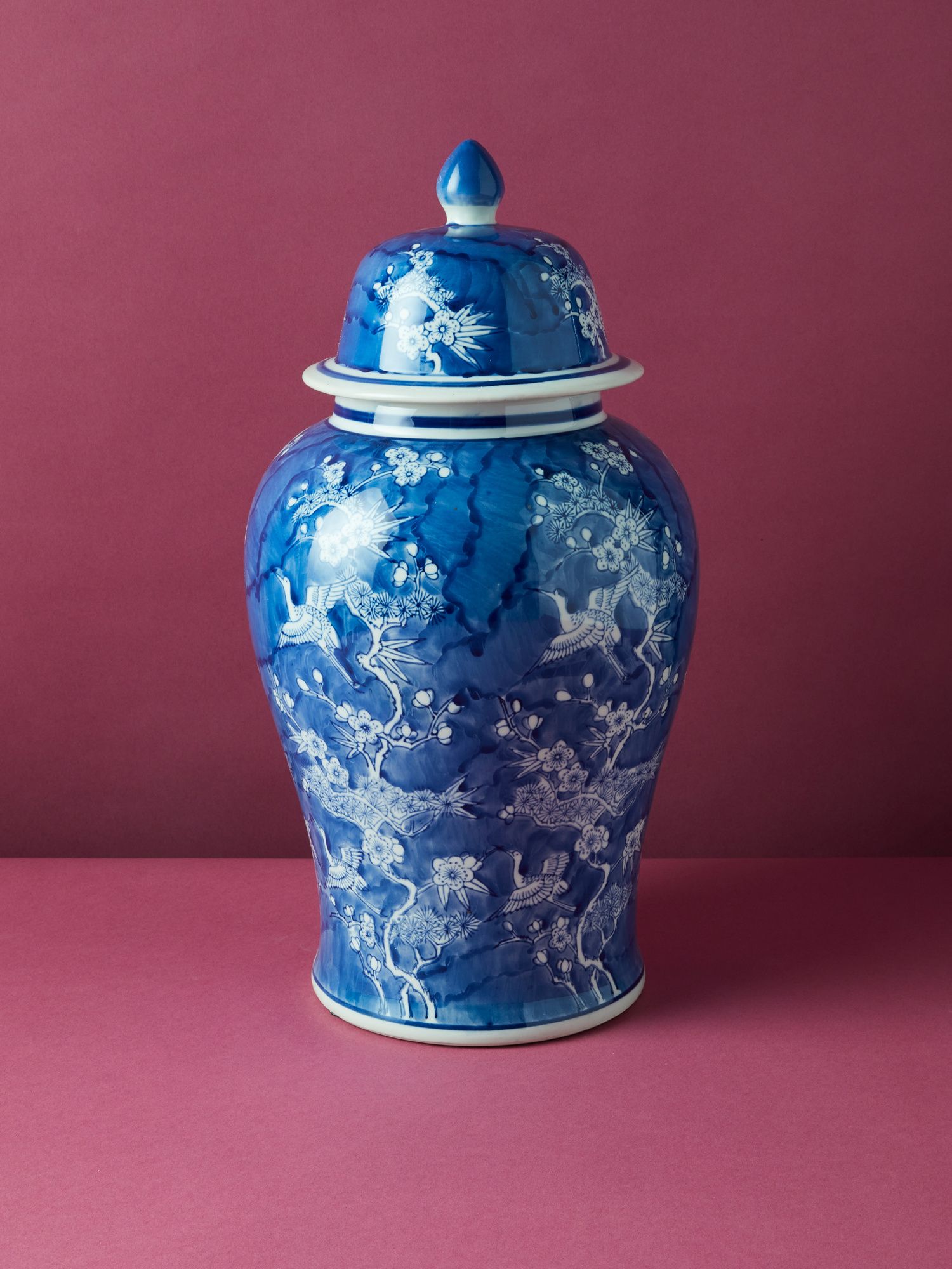 19in Ceramic Chinoiserie Ginger Jar | Living Room | HomeGoods | HomeGoods