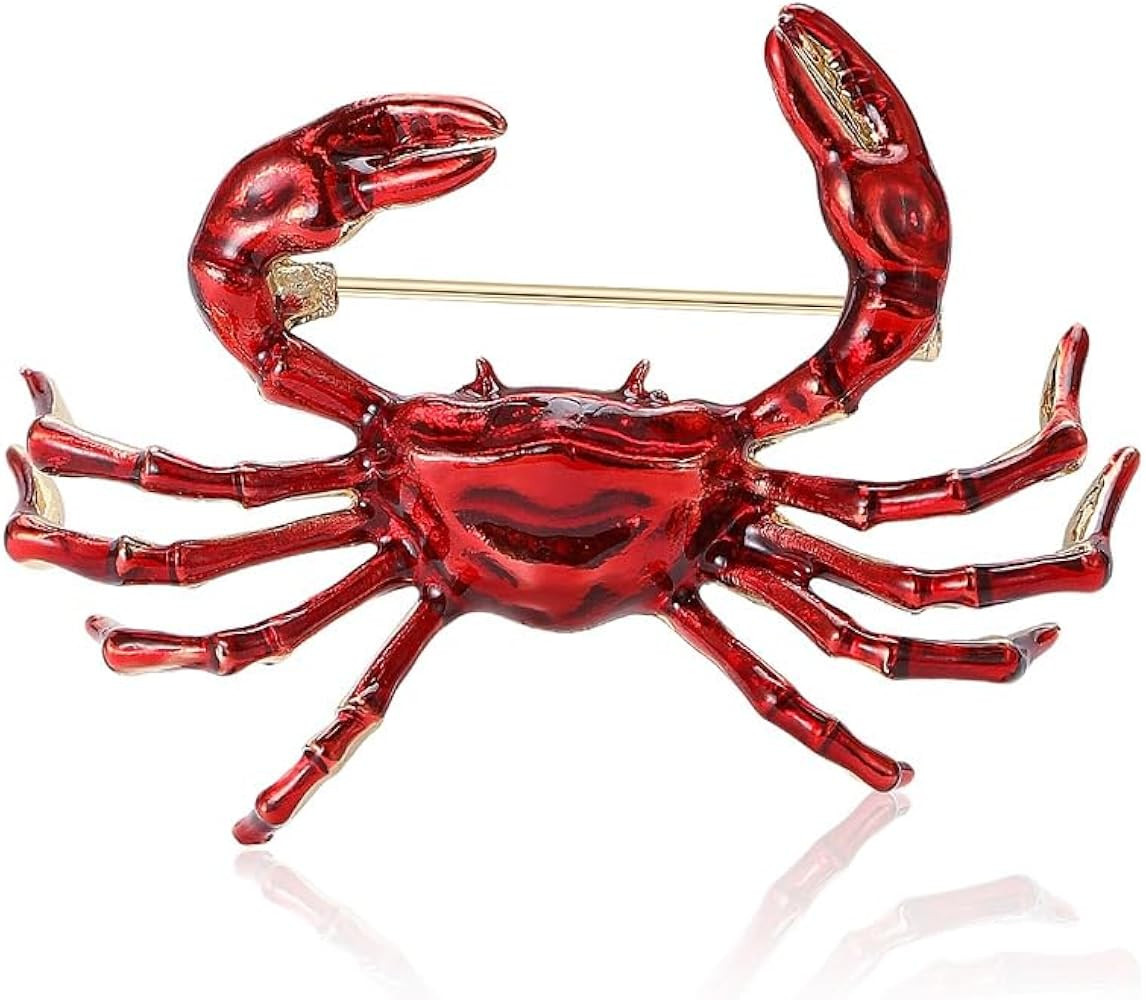 Crab Brooch Pins for Women, Ocean Crab Brooch Pin, Cute Shell Crab Animal Brooch Lapel Pin, Bohem... | Amazon (US)
