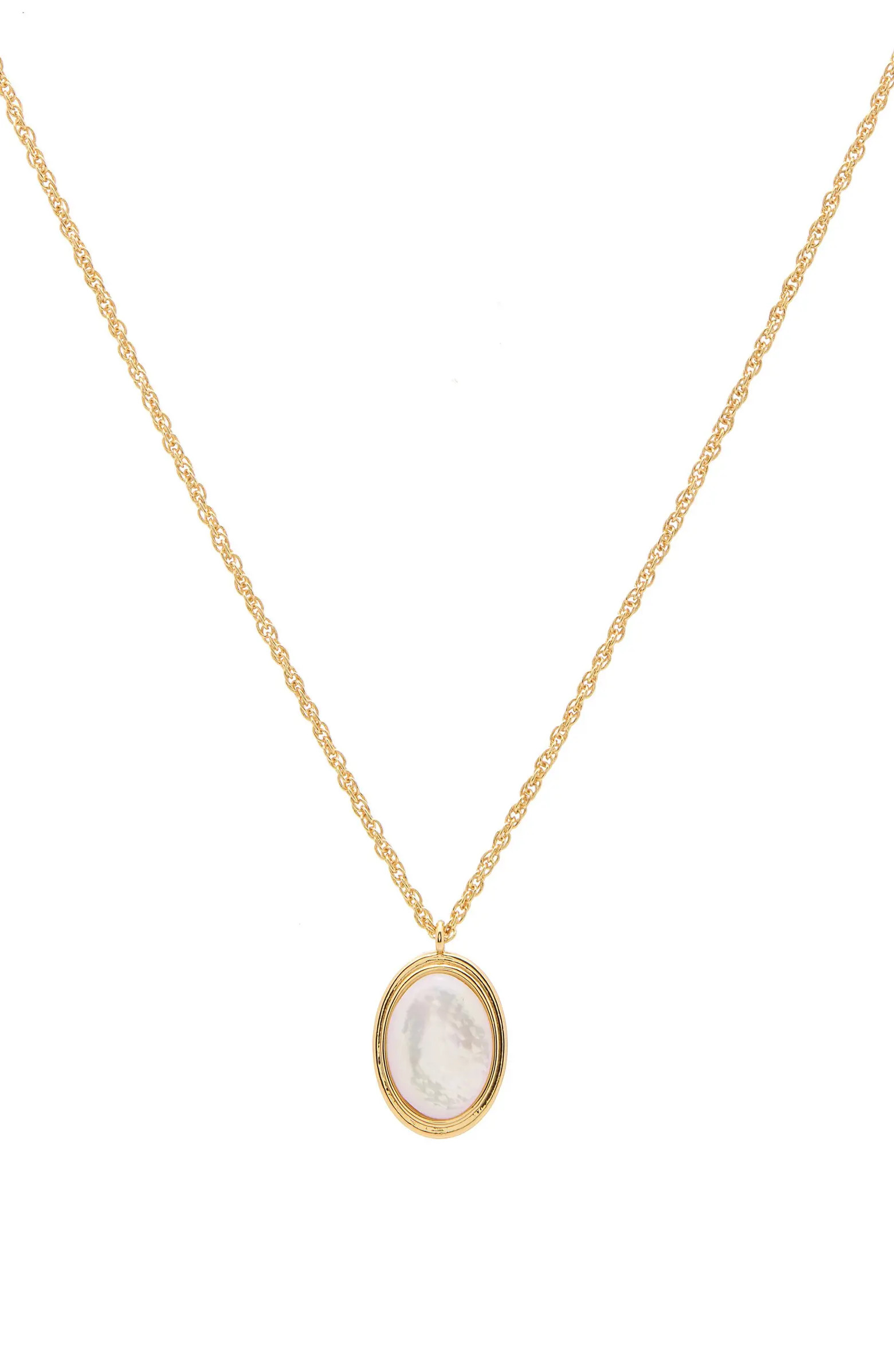 Oval Mother-of-Pearl Pendant Necklace | Nordstrom