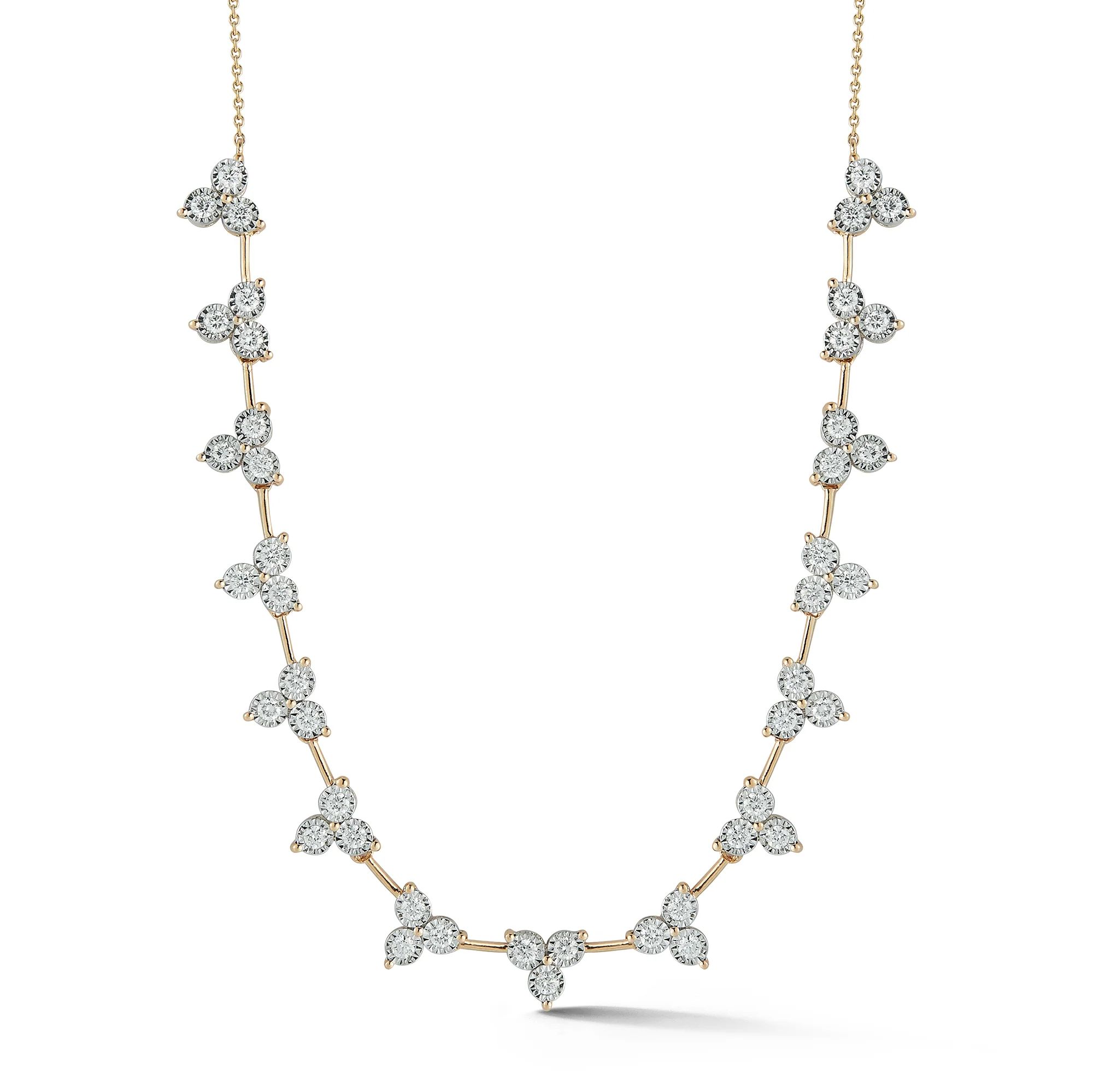 Diamond Tennis Necklaces: Ava Bea Interval Trio Tennis Necklace | Dana Rebecca Designs