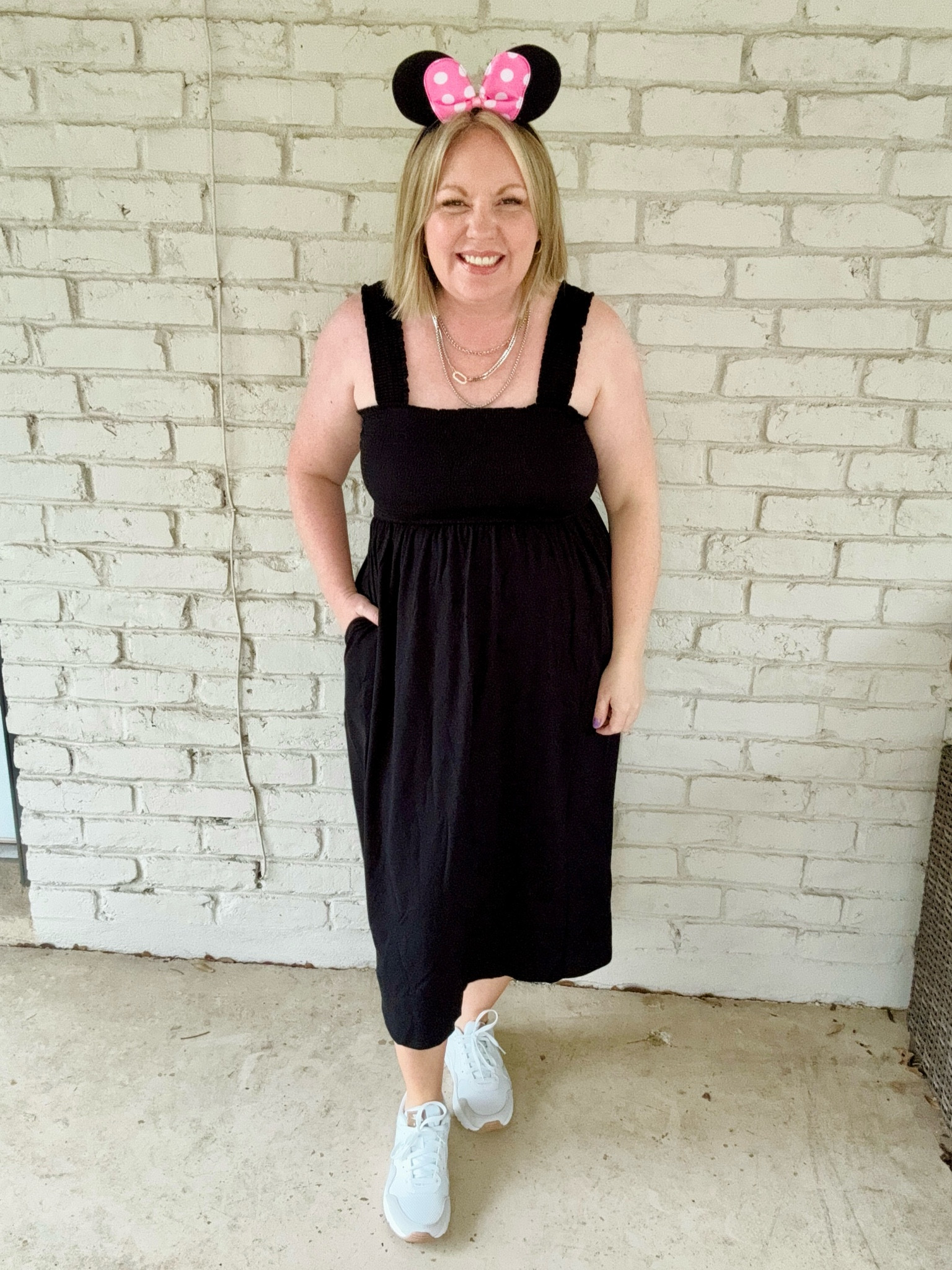 Large petite dress; size up 1/2 in sneakers

#LTKtravel #LTKfindsunder50 #LTKsalealert