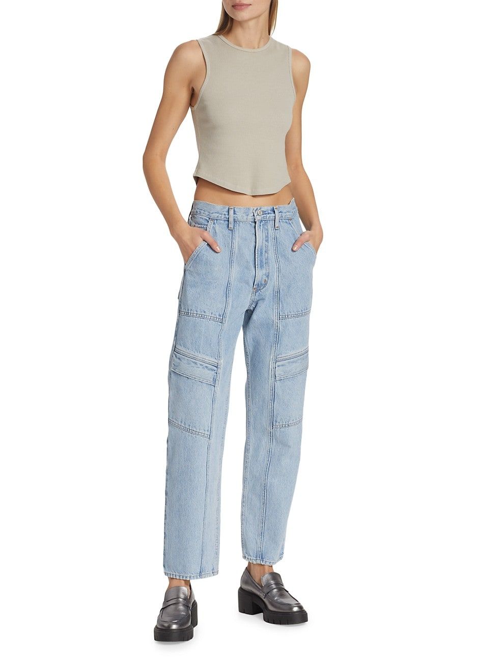 AGOLDE Cooper Straight-Leg Cargo Jeans | Saks Fifth Avenue