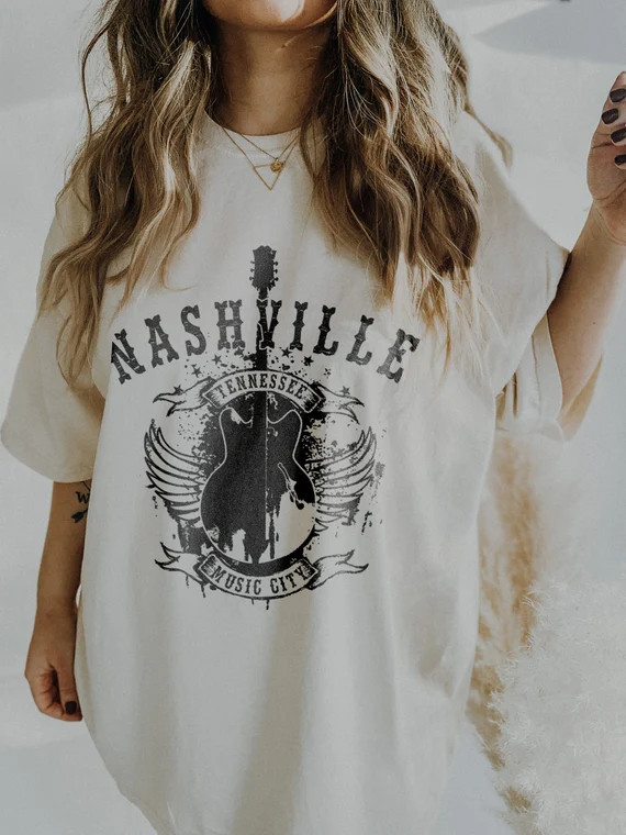 Nashville Shirt Country Music Shirt Cute Western Shirts Guitar | Etsy | Etsy (US)