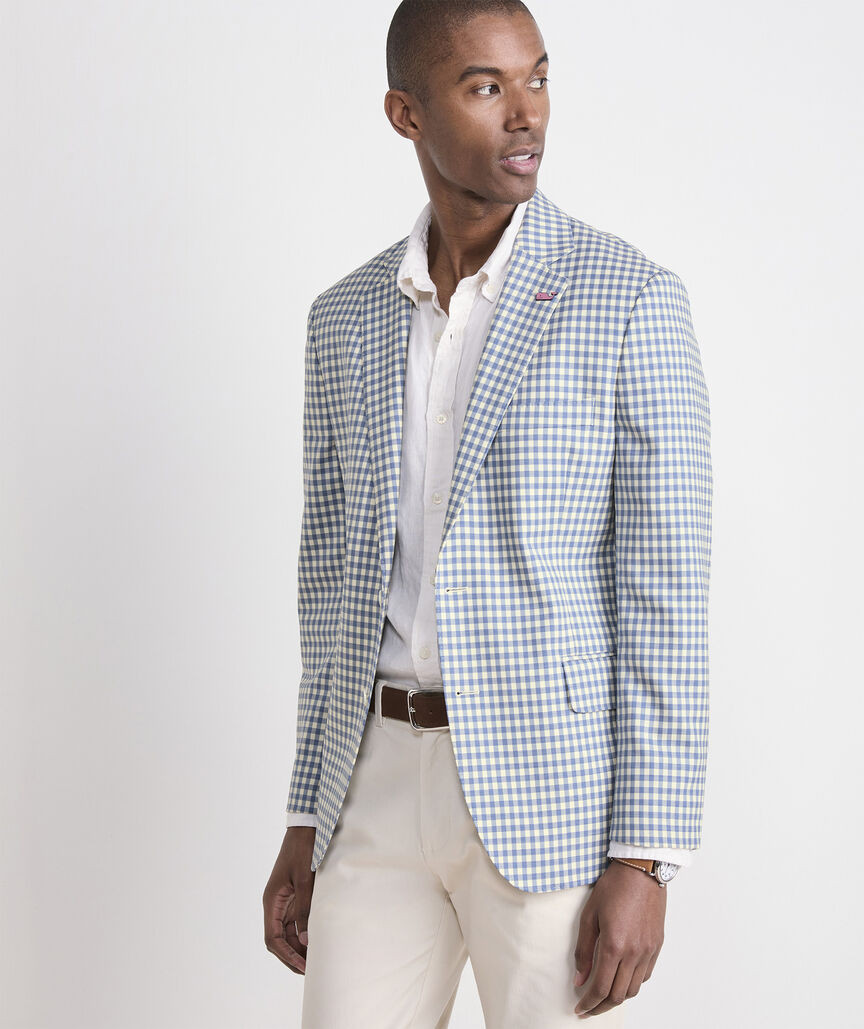 White Bay Gingham Wool Blazer | vineyard vines