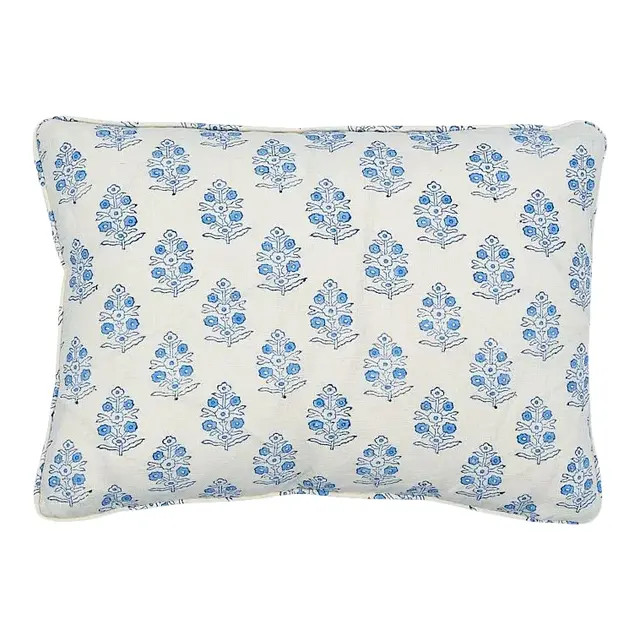 Schumacher Aditi Hand Blocked Print 16" x 12" Pillow | Chairish
