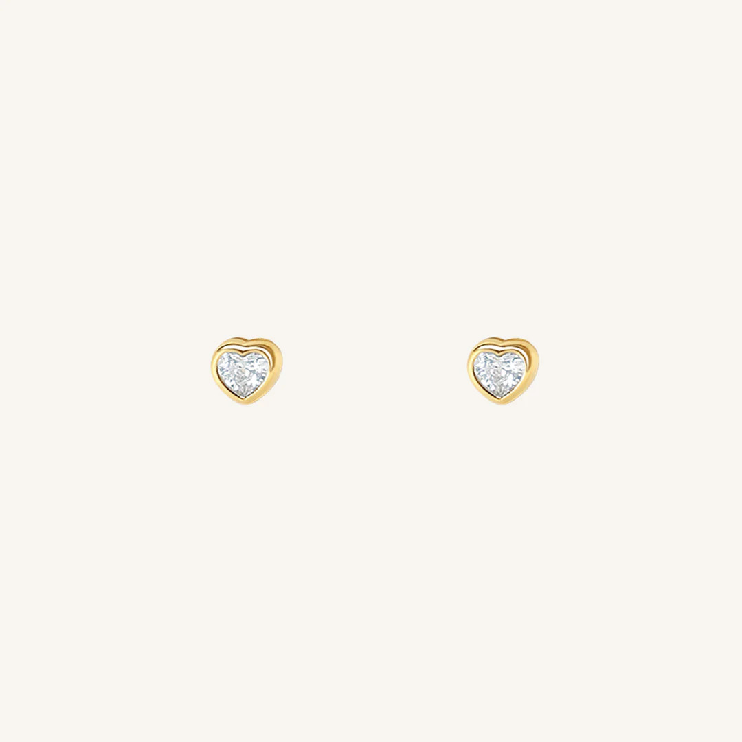Mini Heart Studs | Francesca Jewellery