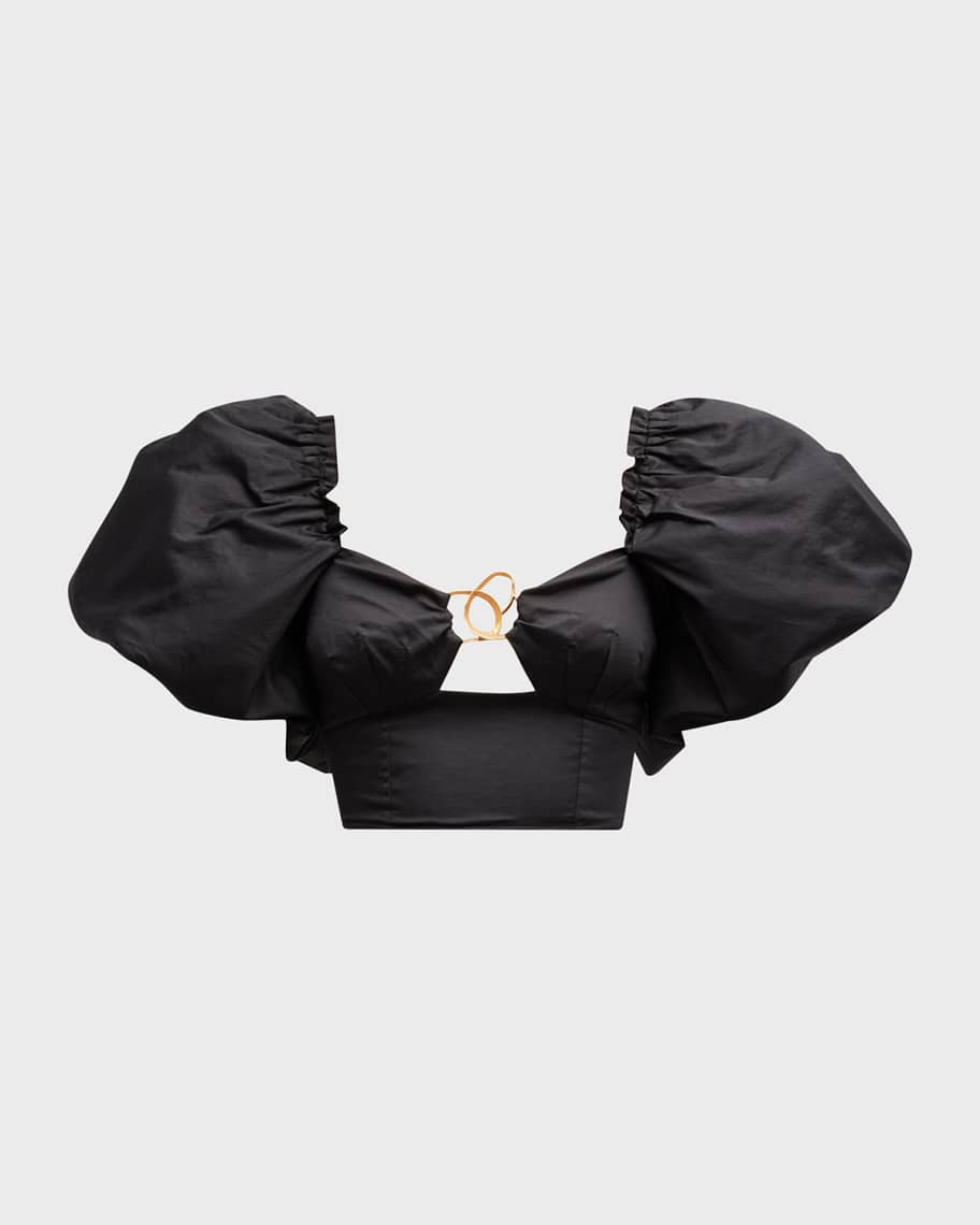 Aje Marcel Puff-Sleeve Bodice Bustier Top | Neiman Marcus