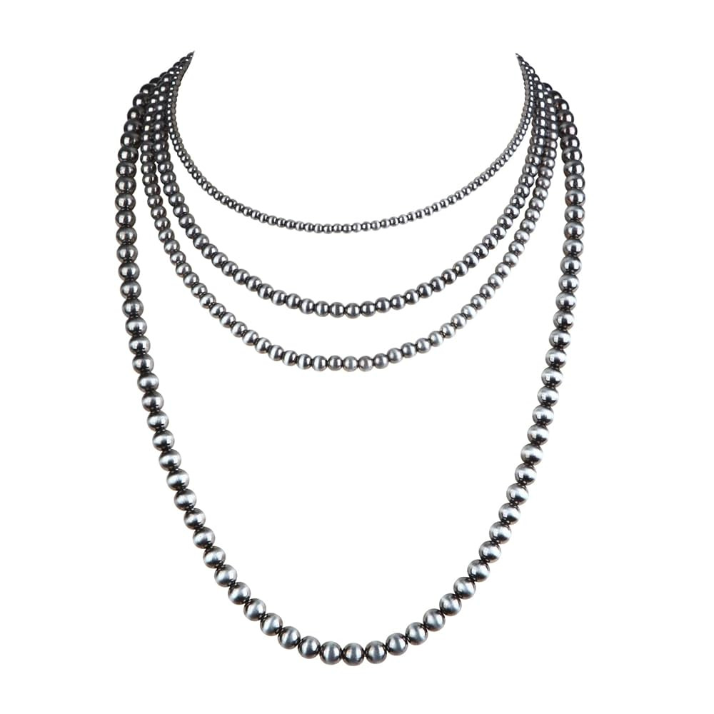 Western Jewelry Navajo Pearl Necklace for Women Handmade Long Boho Turquoise Pearls Layered Neckl... | Amazon (US)