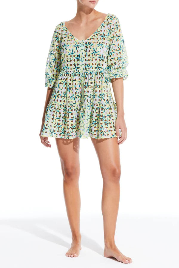 Evan Dress- Floral Daze Wisteria | Shop BIRDIE