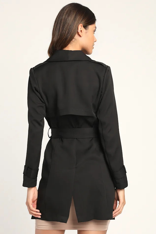 Winnipeg Black Trench Coat | Lulus