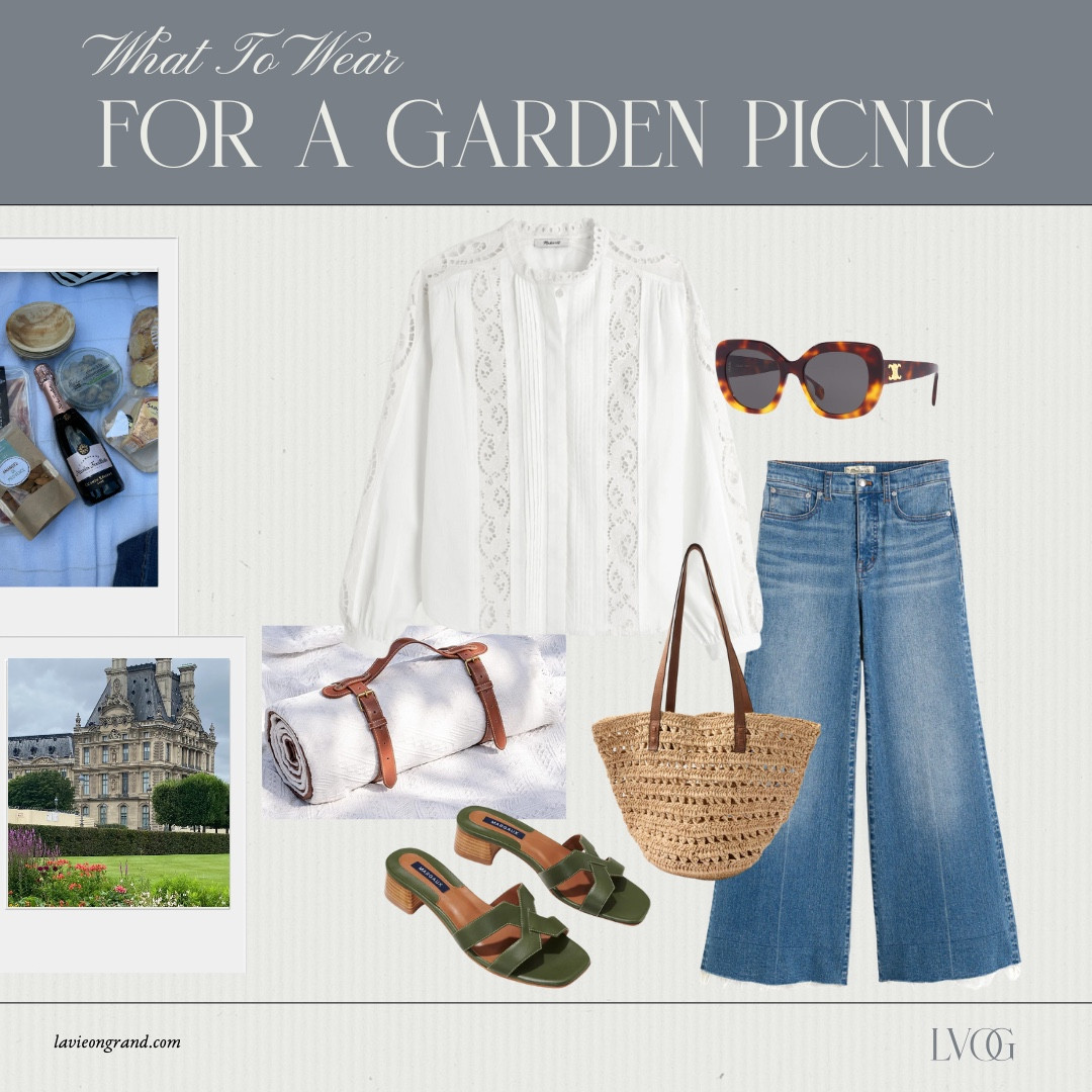 What to wear to a picnic 
Paris Outfit
Vacation Look 
Spring Outfit 

#LTKStyleTip #LTKTravel #LTKOver40