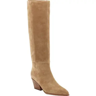 Marc Fisher LTD Tarrie Tall Block Heel Boot in Black at Nordstrom, Size 6 | Nordstrom