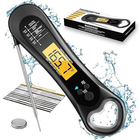 Meat Thermometer Digital, Instant Read Meat Thermometer for Grill and Cooking, with Bottle Opener... | Amazon (US)