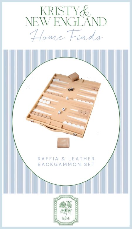 Leather & raffia backgammon set. Love this one! 

#LTKGiftGuide #LTKhome