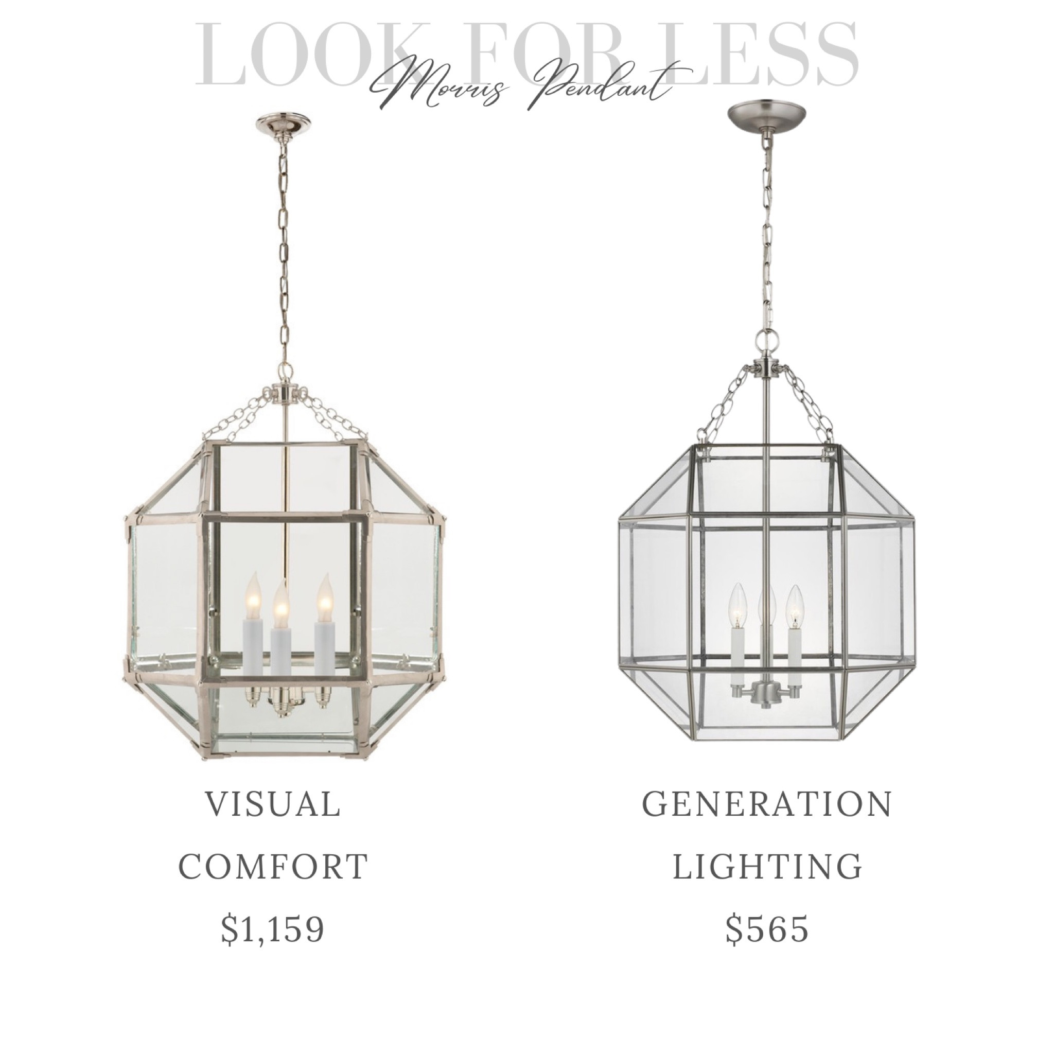 LOOK FOR LESS - visual comfort Morris Lantern vs Generation Lighting. #pendant #lighting #interiordesign #homedecor #decorating 

Follow my shop @JillCalo on the @shop.LTK app to shop this post and get my exclusive app-only content!

#liketkit #LTKsalealert #LTKhome #LTKFind
@shop.ltk
https://liketk.it/4bBfw

#LTKstyletip #LTKhome #LTKsalealert