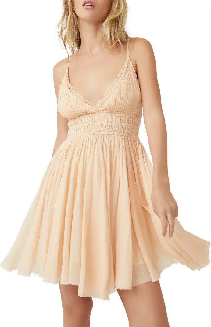 Delia Asymmetric Raw Hem Cotton Dress | Nordstrom