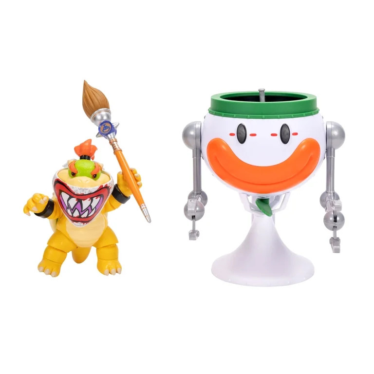 The Super Mario Galaxy Movie - 5 inch Bowser Jr. Action Figure with Clown Car, Paintbrush and Wat... | Walmart (US)