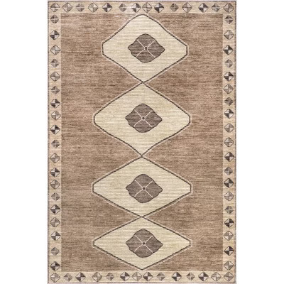 Nuloom Fennel Diamond Machine Washable Area Rug, 10' x 13', Light Brown | Target