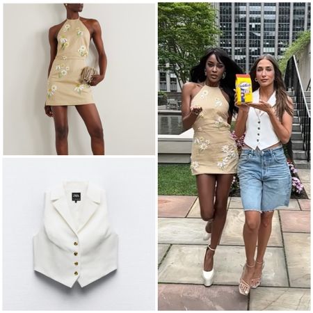 Amanda Batula’s White Vest is From Zara, similar linked along with Ciara Miller’s Daisy Dress 📸 = @ciaramiller @amandabatula