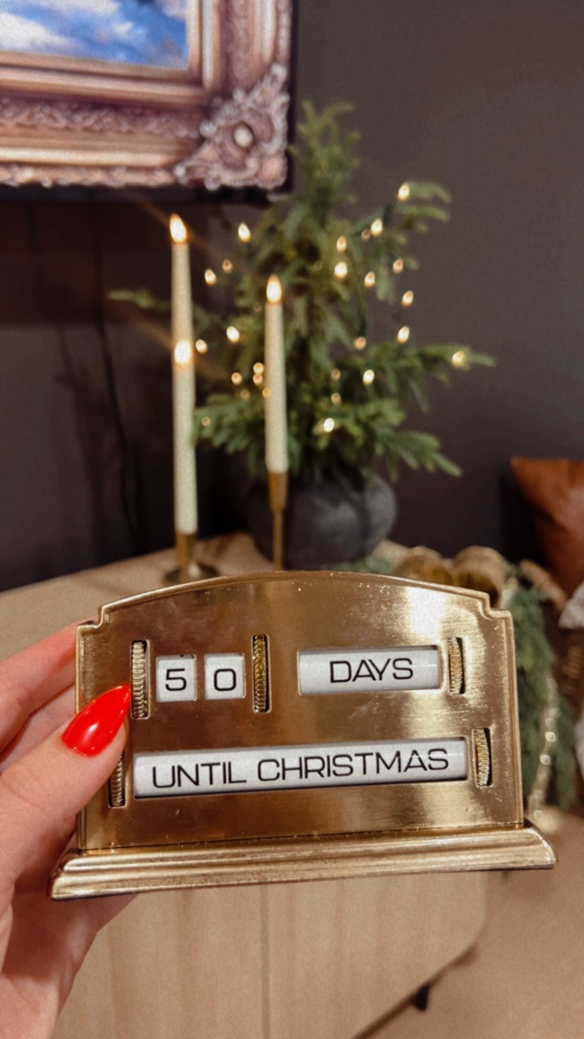 This might be the cutest countdown I’ve ever seen. Change it from
Christmas to other holidays and your birthday!! 

The Amazon taper candles behind are my absolute favorite. Real wax but battery powered and flicker like real candles! 

Holiday decor
Target 

#LTKHome #LTKHoliday #LTKSeasonal