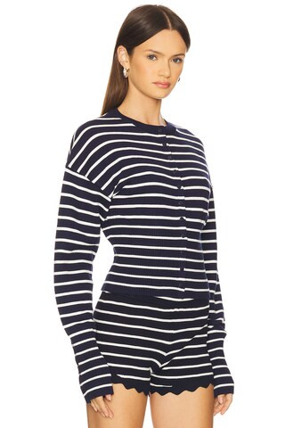 LIONESS Head in The Clouds Cardigan in Navy Stripe from Revolve.com | Revolve Clothing (Global)