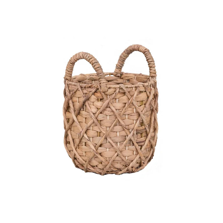 Better Homes & Gardens 11" Round Natural Water Hyacinth Basket Planter | Walmart (US)
