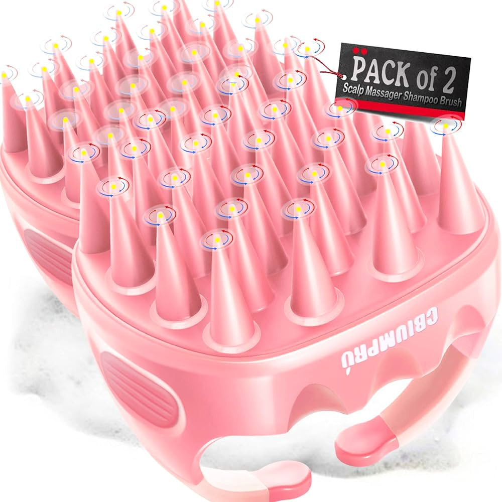 Scalp Massager Shampoo Brush, 2 Pack Scalp Brush Shower for Hair Growth, Soft Silicone Scalp Exfo... | Amazon (US)