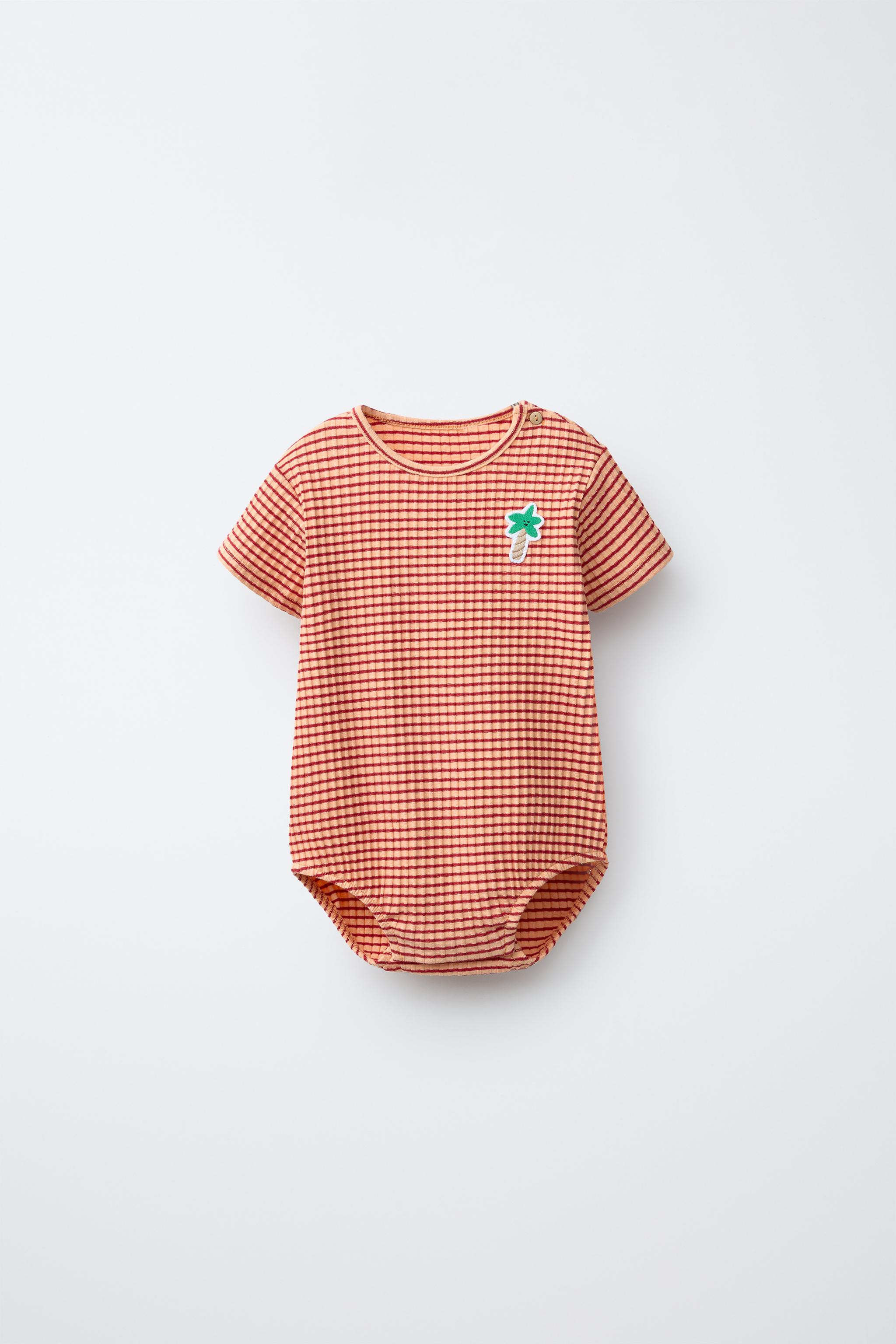 STRIPED PALM PATCH BODYSUIT WITH MODAL | Zara US