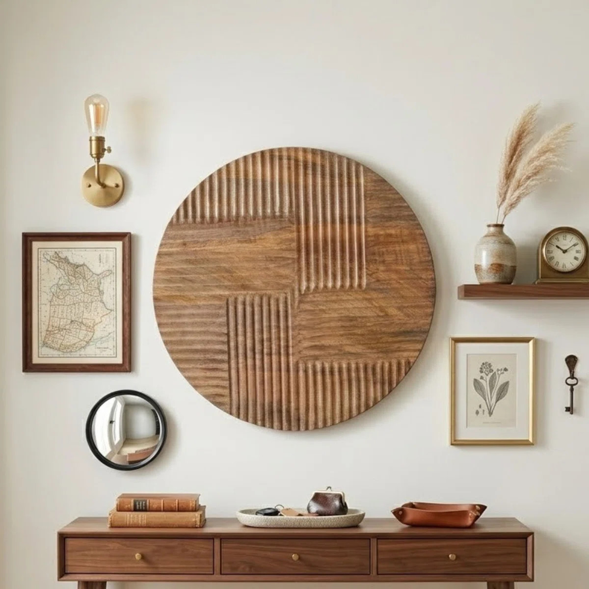 Izzy Natural Wood Wall Decor Medallion | Wayfair North America