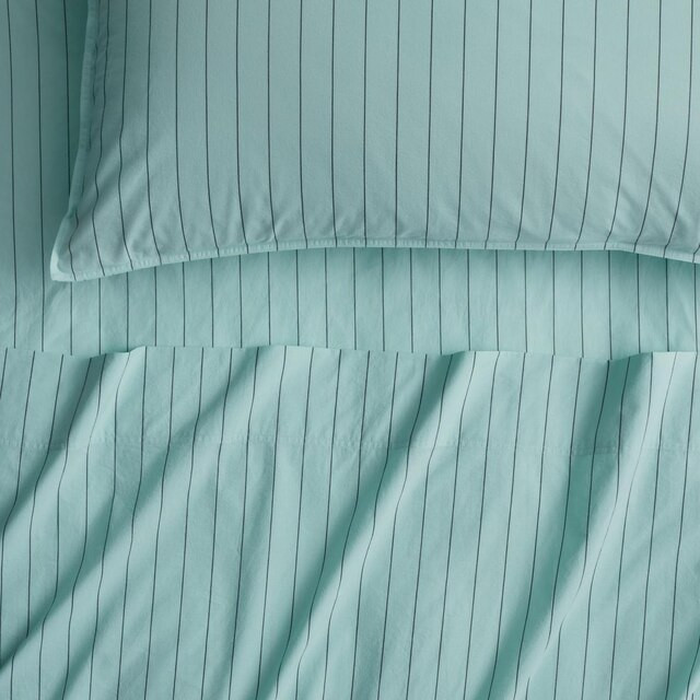 Bayley Stripe Washed Percale Sheet Set | Sheridan