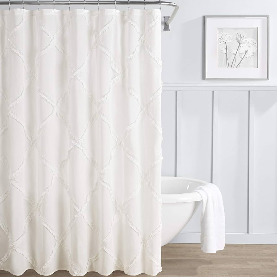 Laura Ashley Home - Shower Curtain, Stylish Cotton Bathroom Decor, Elegant Floral Home Decor (Ade... | Amazon (US)